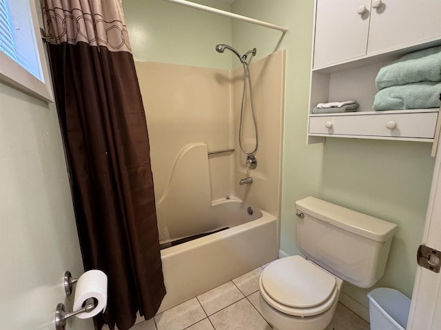7 Minentonka Dr, Cherokee Village, AR 72529 - full bath with toilet, tile patterned flooring, and shower / bath combo with shower curtain