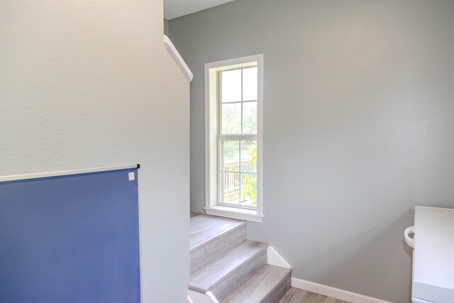 47 Lakeview Rd, Houston, AR 72070 - stairs featuring wood finished floors and baseboards