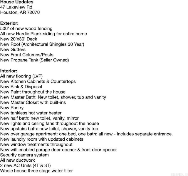 47 Lakeview Rd, Houston, AR 72070 - view of a document