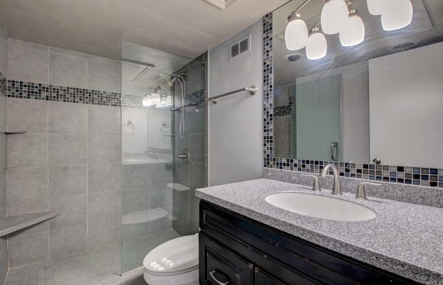 700 E 9th St Unit 9A, Little Rock, AR 72202 - bathroom with toilet, a walk in shower, and vanity