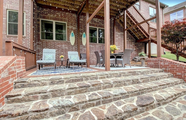32 Bronte Ct, Little Rock, AR 72223 - view of patio with stairs