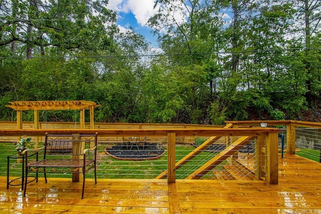 3311 Hazy Ridge Ct, Little Rock, AR 72227 - view of wooden deck
