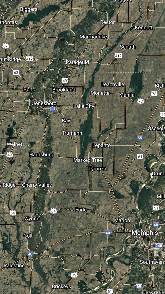 3907 Gamblin Dr, Jonesboro, AR 72404 - aerial map of property and surrounding area