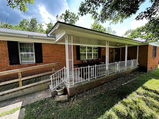 view of front of property with brick siding