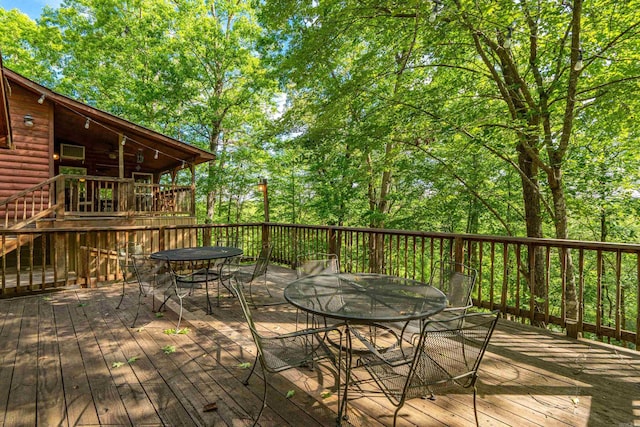 67 Delton Mccauley Rd, Kirby, AR 71950 - wooden deck featuring outdoor dining area