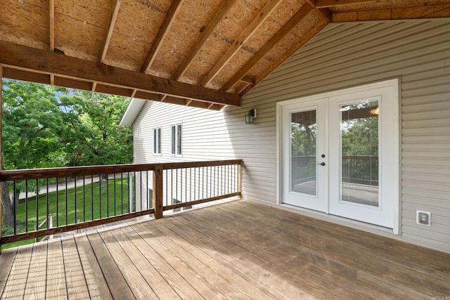 15364 Twin Pines Rd, Lowell, AR 72745 - deck featuring a yard and french doors
