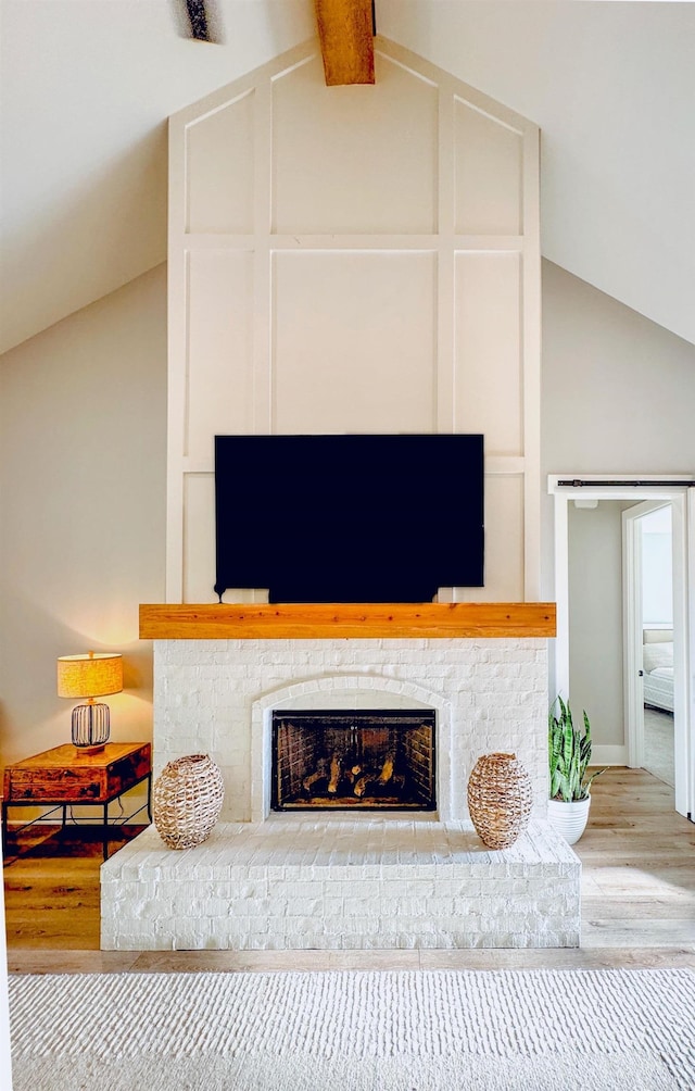 816 Nature Way, Benton, AR 72019 - detailed view of wood finished floors and a fireplace