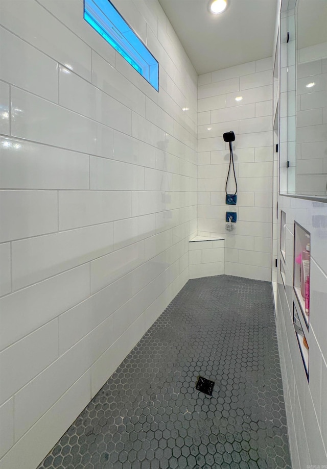 816 Nature Way, Benton, AR 72019 - bathroom with tiled shower and tile patterned floors