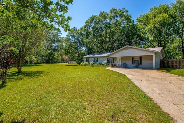 view of front of property with driveway and a porch