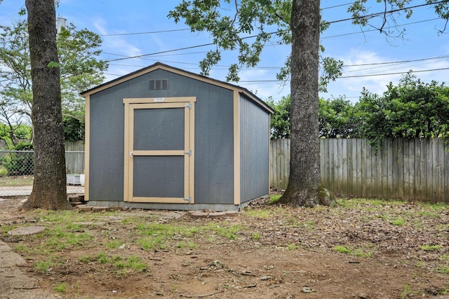 42 Desoto Cir, North Little Rock, AR 72116 - view of shed featuring a fenced backyard