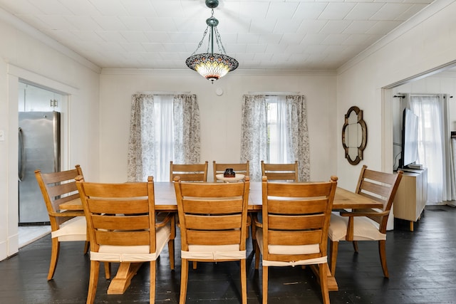 428 W S St, Benton, AR 72015 - dining room with crown molding, healthy amount of natural light, and dark wood-style floors
