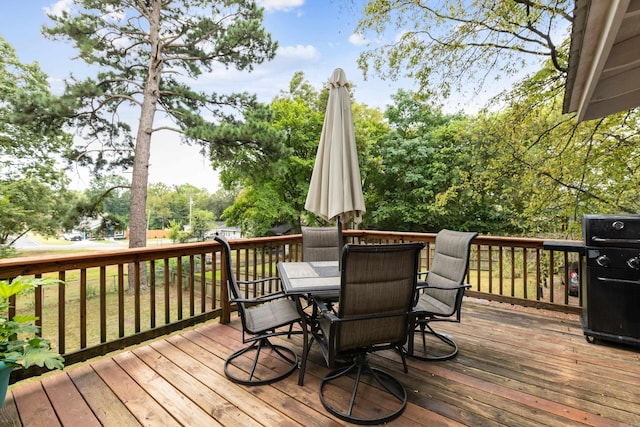 428 W S St, Benton, AR 72015 - deck featuring outdoor dining space and a grill