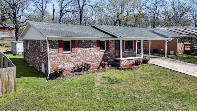 718 Coulter Rd, Sherwood, AR 72120 - ranch-style house with brick siding, concrete driveway, roof with shingles, and crawl space