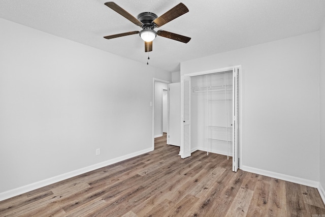 718 Coulter Rd, Sherwood, AR 72120 - unfurnished bedroom featuring light wood-style flooring, baseboards, a closet, and ceiling fan