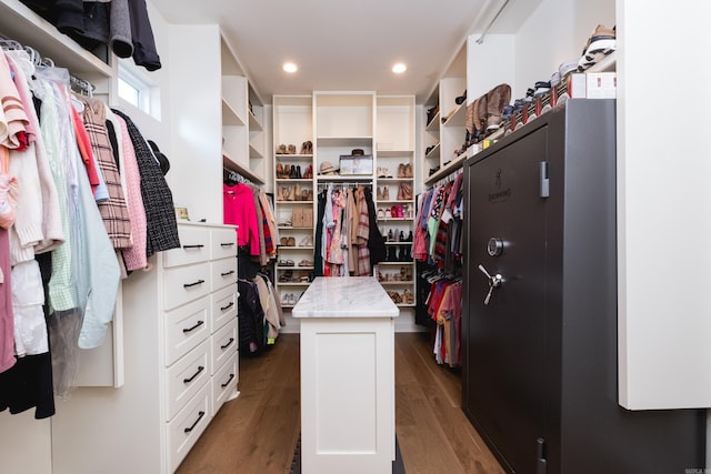 7021 Fields Dr, Alexander, AR 72019 - walk in closet featuring dark wood-style flooring