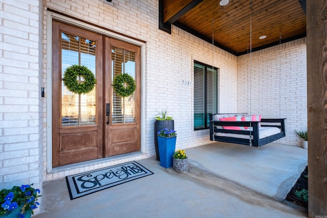 7021 Fields Dr, Alexander, AR 72019 - entrance to property featuring french doors and brick siding
