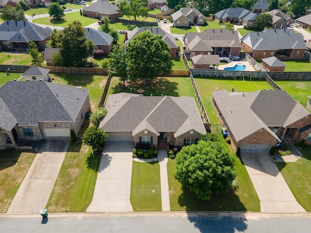 4715 Stockton Rd, Conway, AR 72034 - aerial perspective of suburban area featuring a pool area