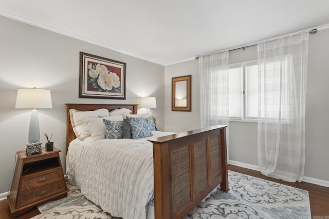 717 Choctaw Cir, Little Rock, AR 72205 - bedroom with baseboards, ornamental molding, and wood finished floors