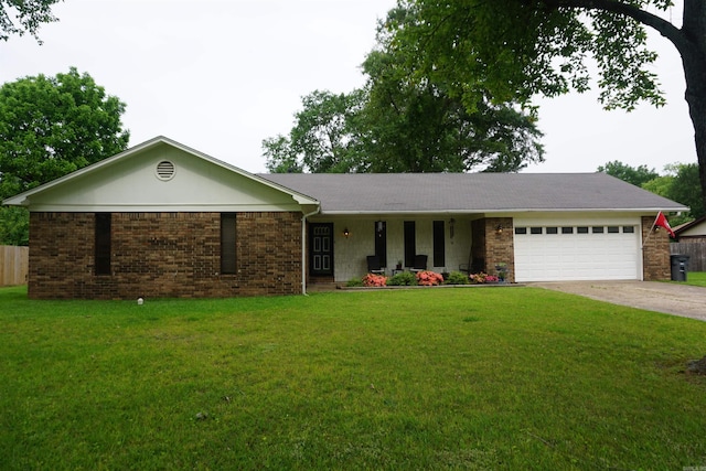 8 Tina Cir, Searcy, AR 72143 - single story home with an attached garage, a front lawn, concrete driveway, and brick siding