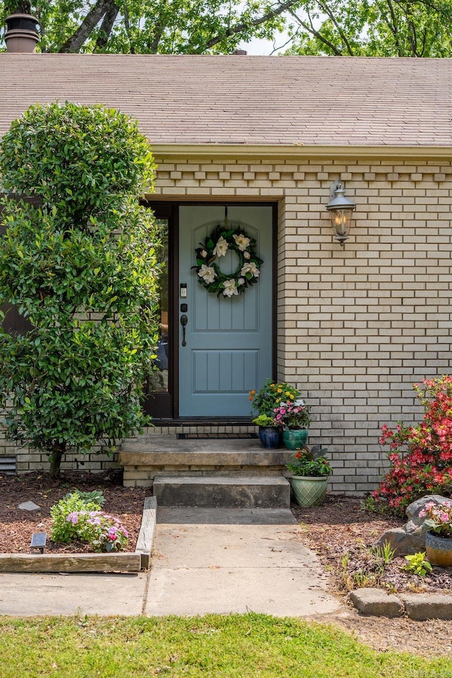 3016 Cleburne Pl, North Little Rock, AR 72116 - doorway to property featuring brick siding