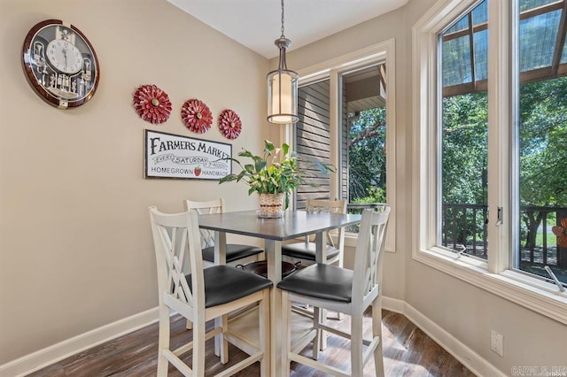 3 Pacifica Way, Hot Springs Village, AR 71909 - dining room with baseboards, dark wood-style floors, and healthy amount of natural light