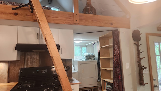 180 Herschel B Guinn Rd, Story, AR 71970 - stairway featuring washer / dryer