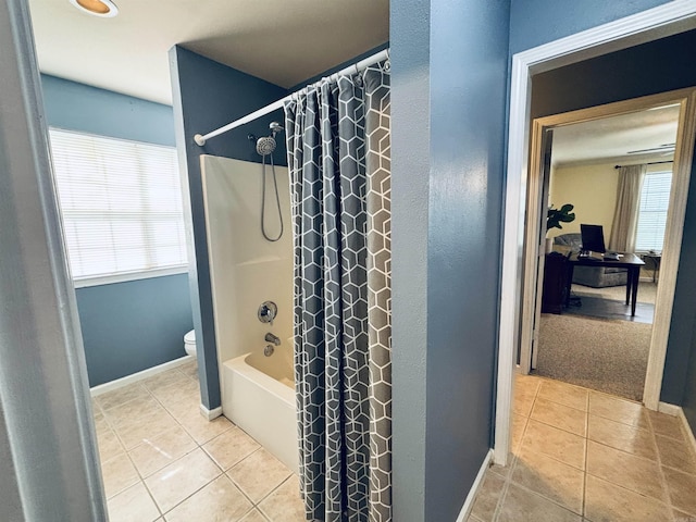615 Miller Cv, Benton, AR 72019 - bathroom with tile patterned flooring, toilet, baseboards, and a textured wall