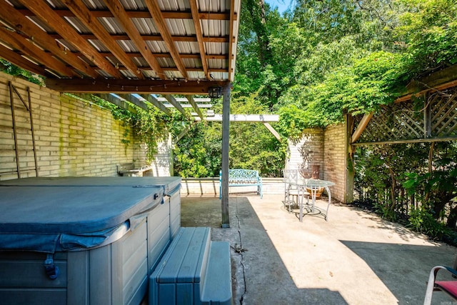 1224 S Fillmore St, Little Rock, AR 72204 - view of patio with a hot tub