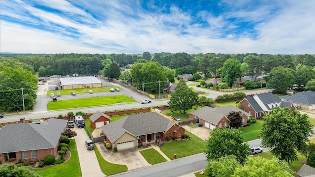 aerial view of residential area