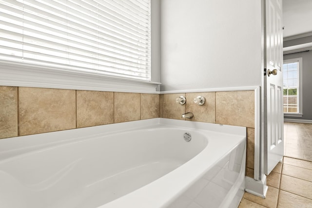 2340 Morning Glory, Conway, AR 72034 - full bathroom with a garden tub and tile patterned flooring