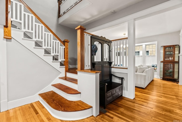 1905 S Battery St, Little Rock, AR 72202 - stairs with wood finished floors