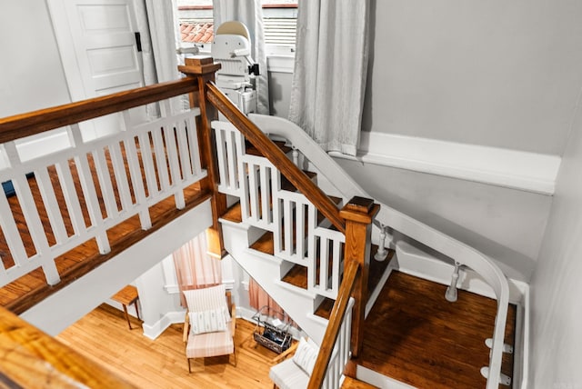 1905 S Battery St, Little Rock, AR 72202 - staircase featuring wood finished floors