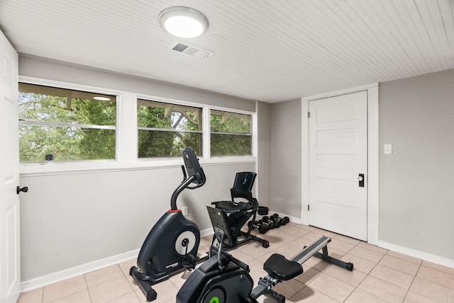 1905 S Battery St, Little Rock, AR 72202 - exercise room featuring tile patterned flooring and baseboards