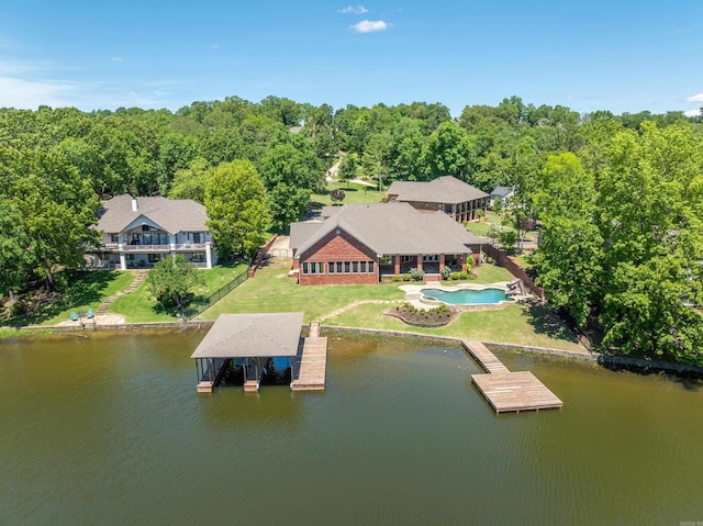 20 Stonegate, Hot Springs, AR 71913 - view from above of property featuring a nearby body of water and a pool