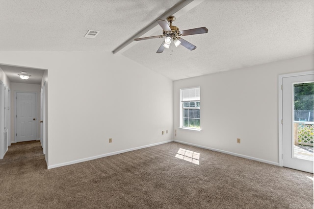 51 Fieldcrest Cir, Cabot, AR 72086 - unfurnished room with carpet flooring, a textured ceiling, ceiling fan, and baseboards
