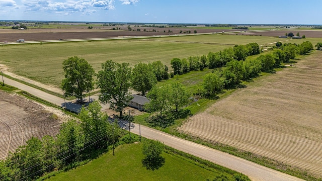 overview of rural landscape with large plots for crops