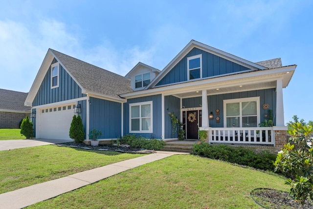 5101 Peace Ln, Alexander, AR 72002 - view of front of property with roof with shingles, covered porch, board and batten siding, and an attached garage
