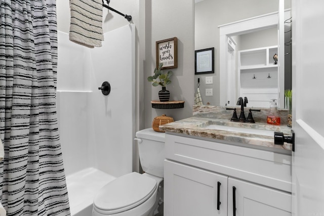 5101 Peace Ln, Alexander, AR 72002 - full bathroom featuring a shower with curtain, toilet, and vanity