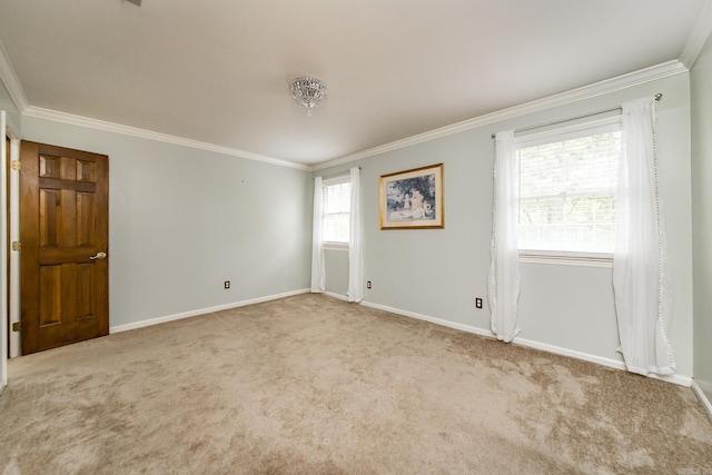 5401 N Hills Blvd, North Little Rock, AR 72116 - spare room with crown molding, carpet floors, and baseboards