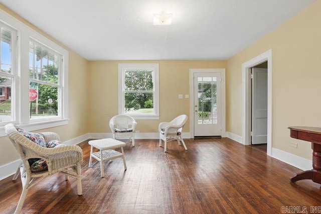 201 E 21st St, Little Rock, AR 72206 - sitting room featuring wood finished floors and baseboards