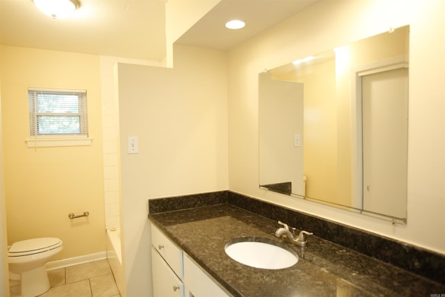 6914 Juniper Rd, Little Rock, AR 72209 - full bathroom with toilet, vanity, tile patterned floors, and baseboards