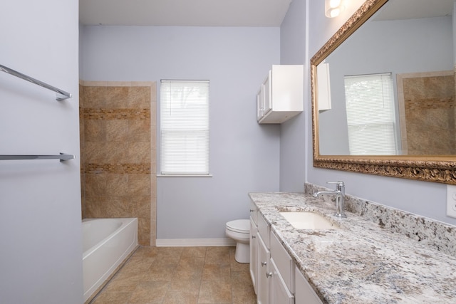 1407 Hanger St, Little Rock, AR 72202 - full bath featuring healthy amount of natural light, toilet, vanity, and baseboards