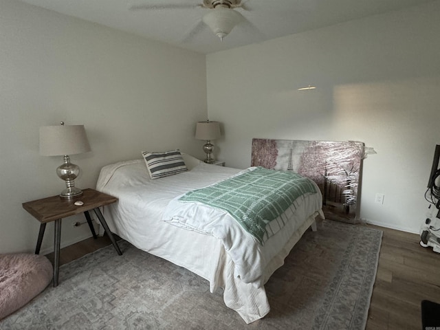 7306 Dakota Dr, North Little Rock, AR 72116 - bedroom featuring wood finished floors and ceiling fan