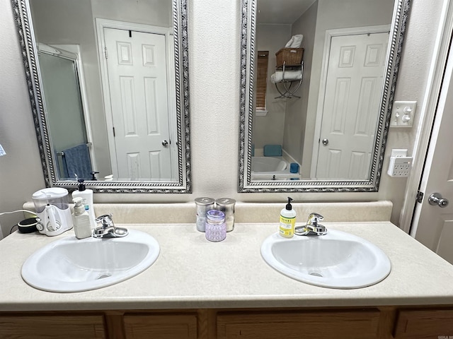 1041 Slatecreek Way, Lonsdale, AR 72087 - full bathroom with a shower with door and double vanity