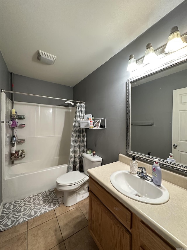 1041 Slatecreek Way, Lonsdale, AR 72087 - full bathroom featuring toilet, tile patterned flooring, shower / bathtub combination with curtain, and vanity