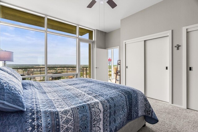 300 E Third # 1302, Little Rock, AR 72201 - carpeted bedroom with a ceiling fan