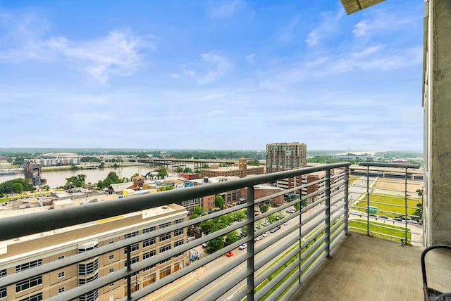 300 E Third # 1302, Little Rock, AR 72201 - balcony with a water view and a view of city