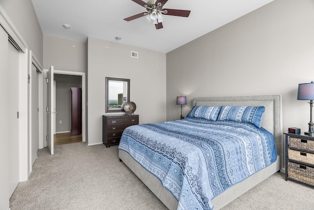 300 E Third # 1302, Little Rock, AR 72201 - carpeted bedroom with a ceiling fan