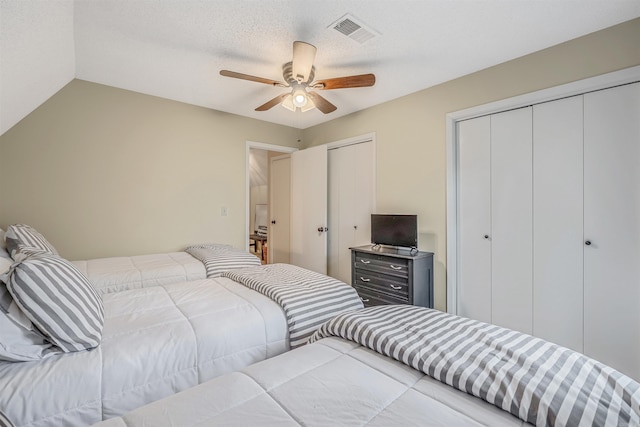 451 Forrest Dr, Heber Springs, AR 72543 - bedroom with multiple closets and ceiling fan