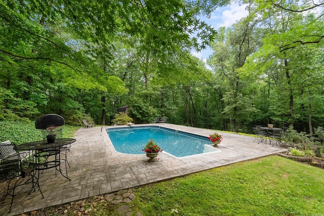 5623 Ridgeway Dr, Benton, AR 72019 - swimming pool with a patio area and a lawn